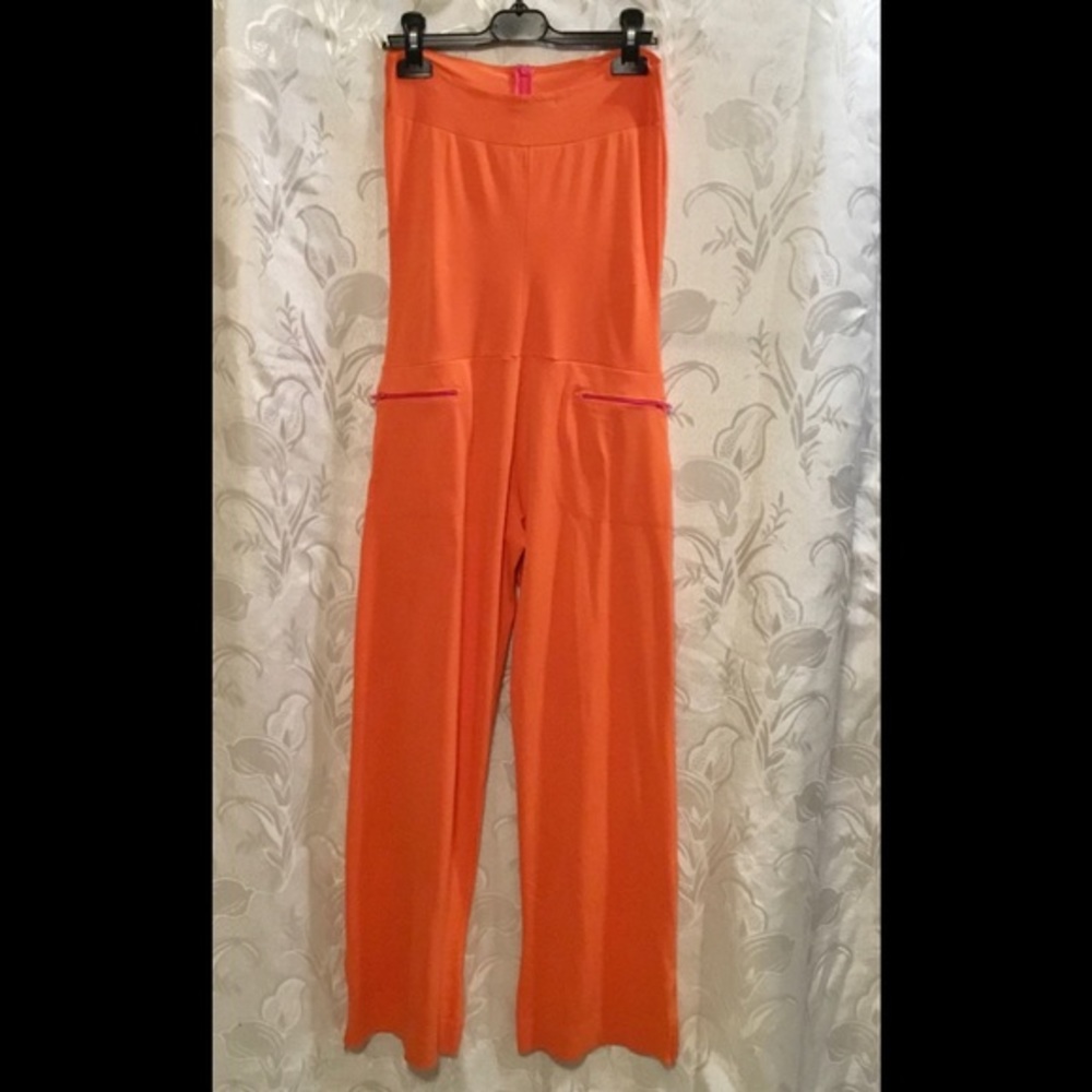 Carolyn Vielle Orange Strapless Jumpsuit